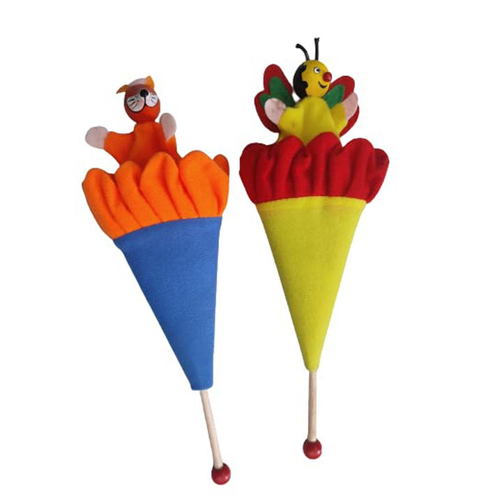 2 Pieces Learning Stick Puppets (3-6 Years)