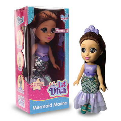 Li'l Diva Mermaid-Marina (13" Doll)