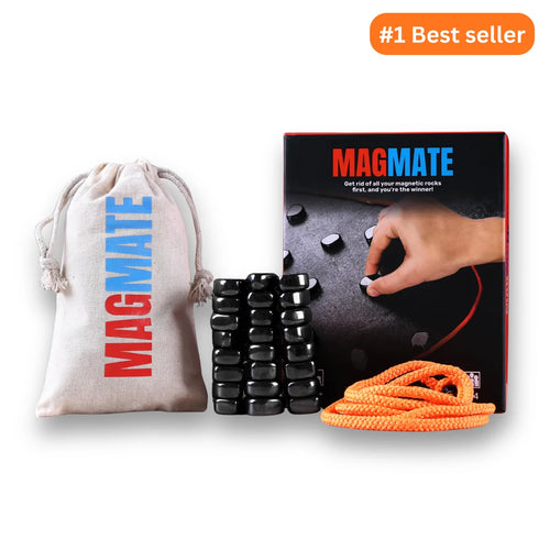 Adeloft Magmate Classic Magnetic Strategy Game for Kids & Adults | Educational Family Game with 24 Magnets | Travel-Friendly Game