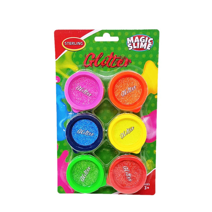 Magic Slime Glitter Fun Pack 25gm | Pack of 6 Bright Sensory Play for Kids