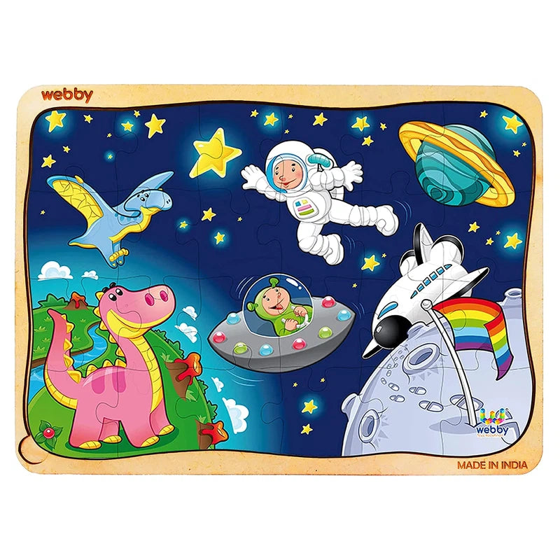 The Man In Space Wooden Jigsaw Puzzle, 24pcs