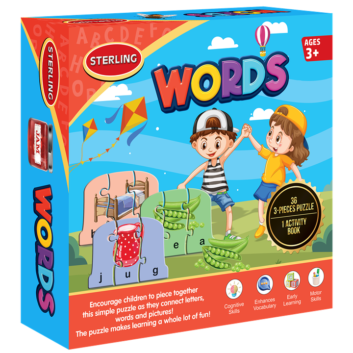 Words For Kids Puzzle | 3+Years | 108 Puzzle Pieces and 1 Activity Book