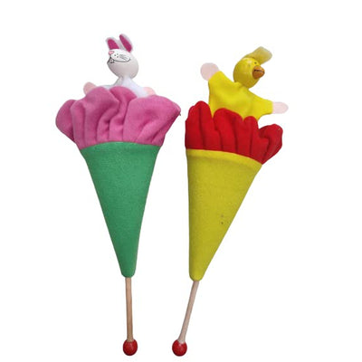 Learning Stick Puppets (Set of 2 pcs) | Storytelling Puppets for Kids Puppets for Kids | Puppet Toy | Puppets for Kids Educational Puppets for Kid's Learning - for Gifting