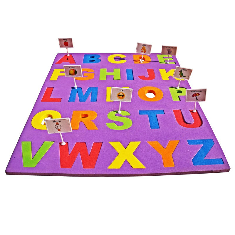 Interlocking Alphabet Puzzles with Flag Tags, Stickers Early Learning Education Mind Games