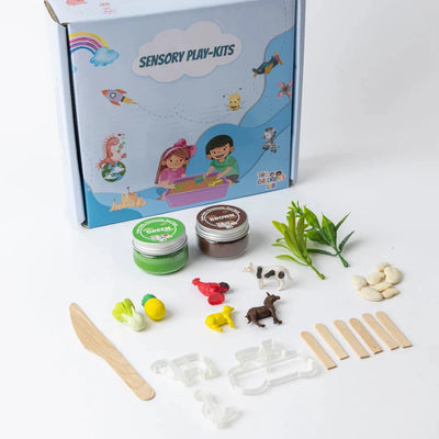 Farm Playdough Activity Kit | Farm Animals Mini Clay DIY Activity Box | 2 to 4 Years