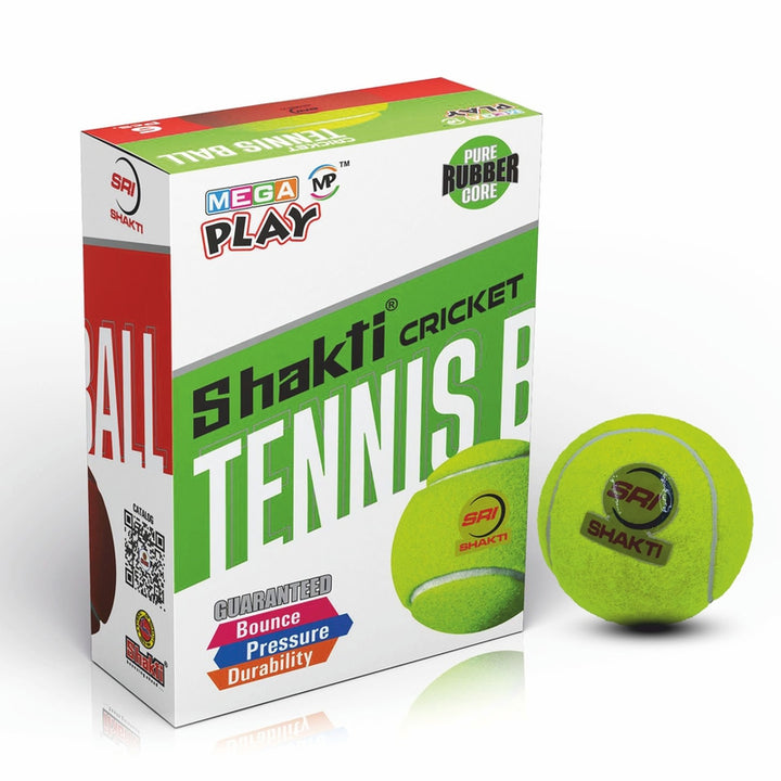 Shakti Cricket Tennis Ball | 6 Balls in a pack (Assorted Colours)