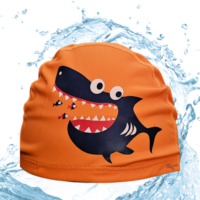 Cartoon Design Super Soft PU Swimming Cap for Kids | 4-14 Years