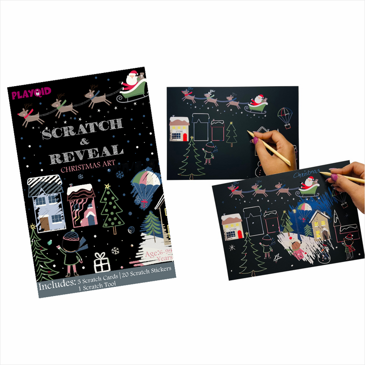 Playqid Scratch & Reveal Christmas Art