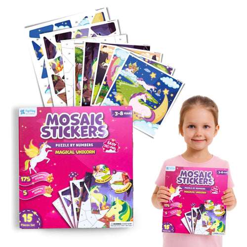Number Puzzle Activity Mosaic Sticker Kit (3-7 Years)