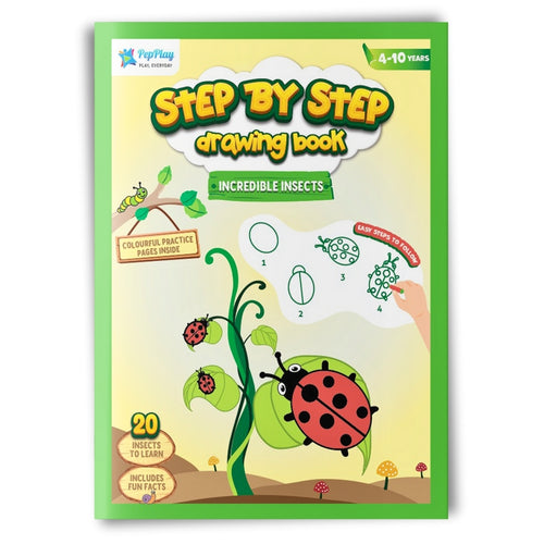 Step by Step Drawing Book - Incredible Insects Theme (2-5 Years)