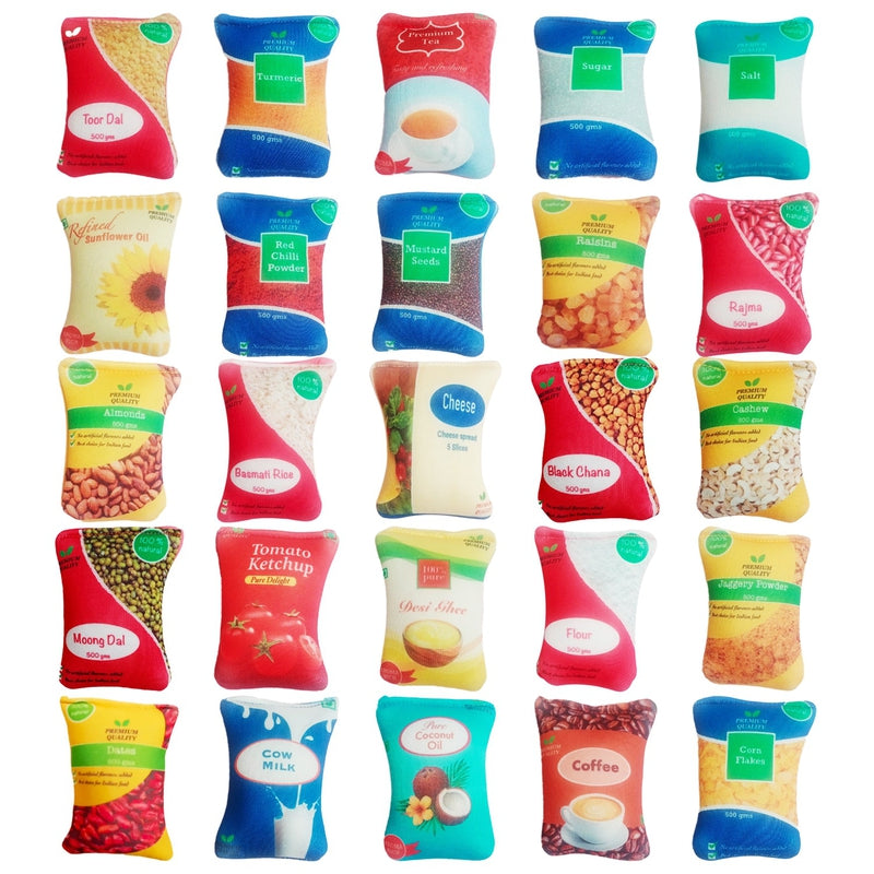Indian Grocery - Play Grocery Food Packet (25 Pcs)