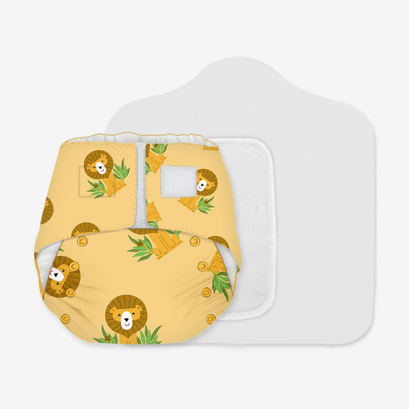 Lion Hearted Newborn Bliss - Reusable,Waterproof & Washable Cloth Diapers for Newborn Babies (2.5kg – 7kg) Fits