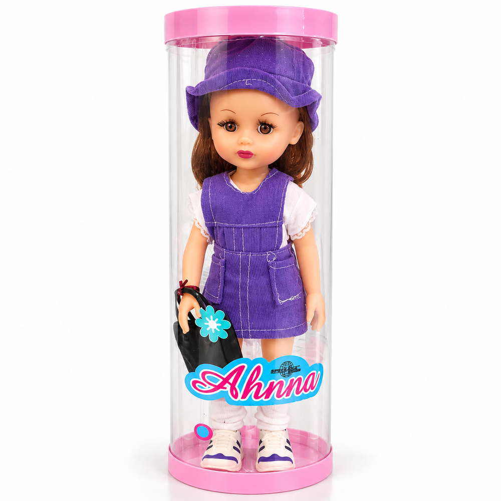 SpeedAge Ahnna Fashion Doll with Hat & Handbag | Stylish Dress Up Doll for Kids | Pretend Play Toy for Girls