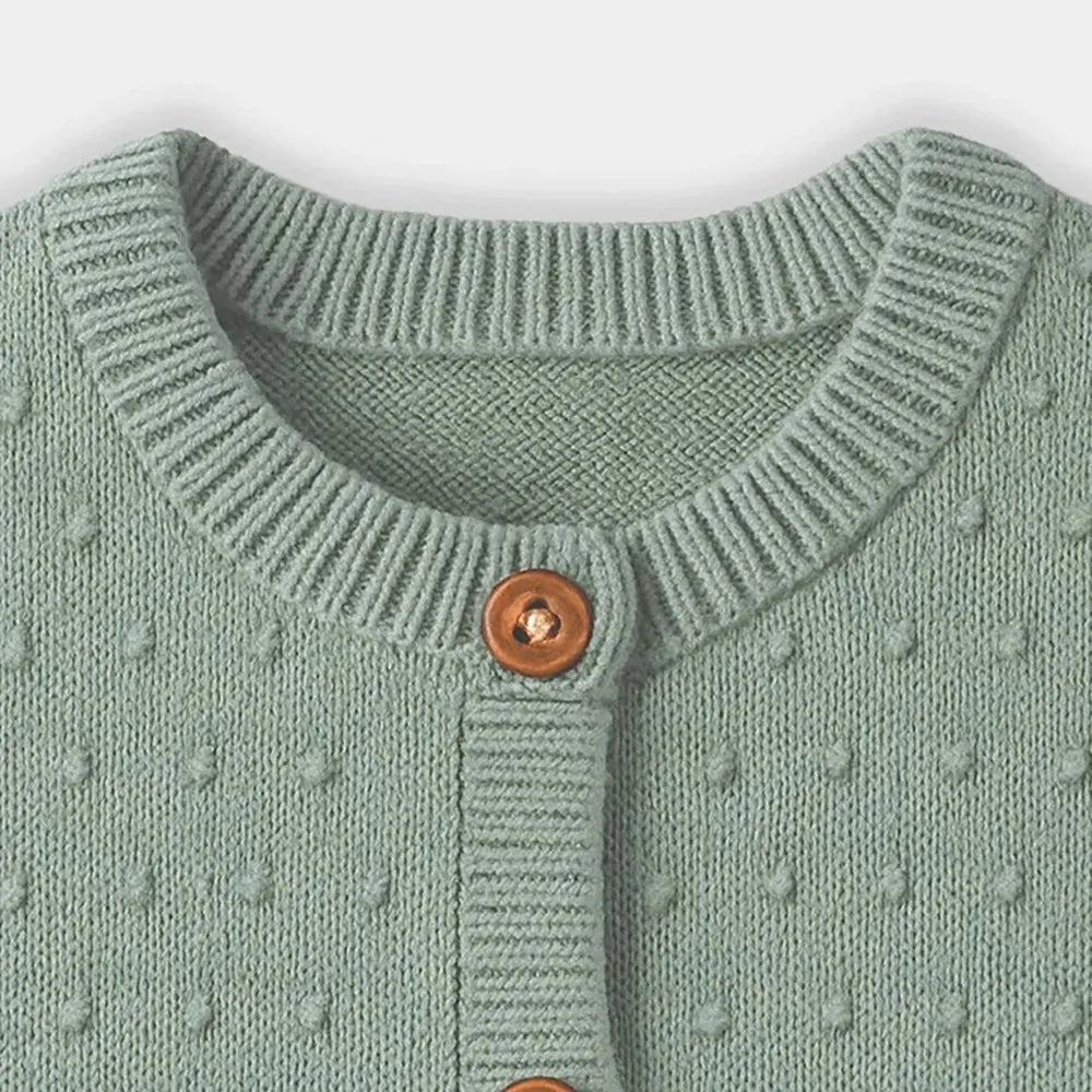 Mi Arcus Stylish Fine Knit Sweater - Button Opening