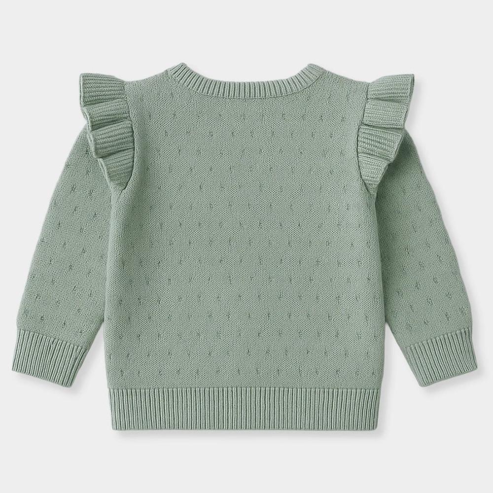 Mi Arcus Stylish Fine Knit Sweater - Button Opening