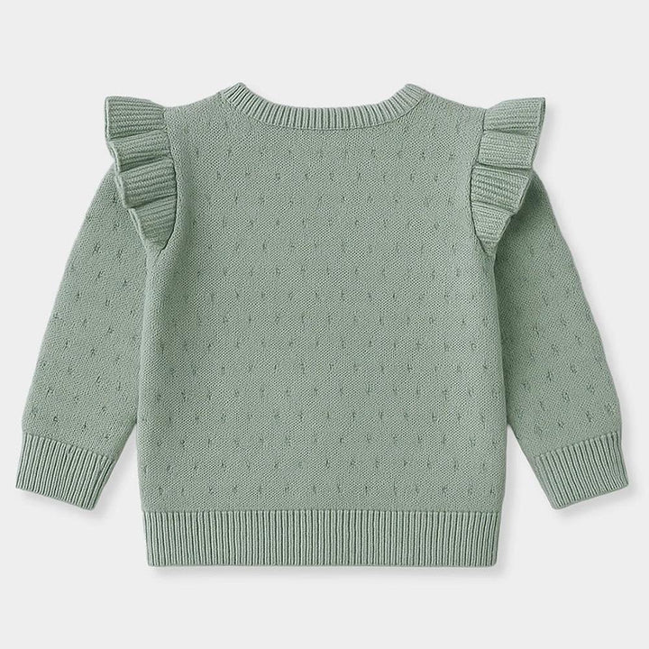 Mi Arcus Stylish Fine Knit Sweater - Button Opening