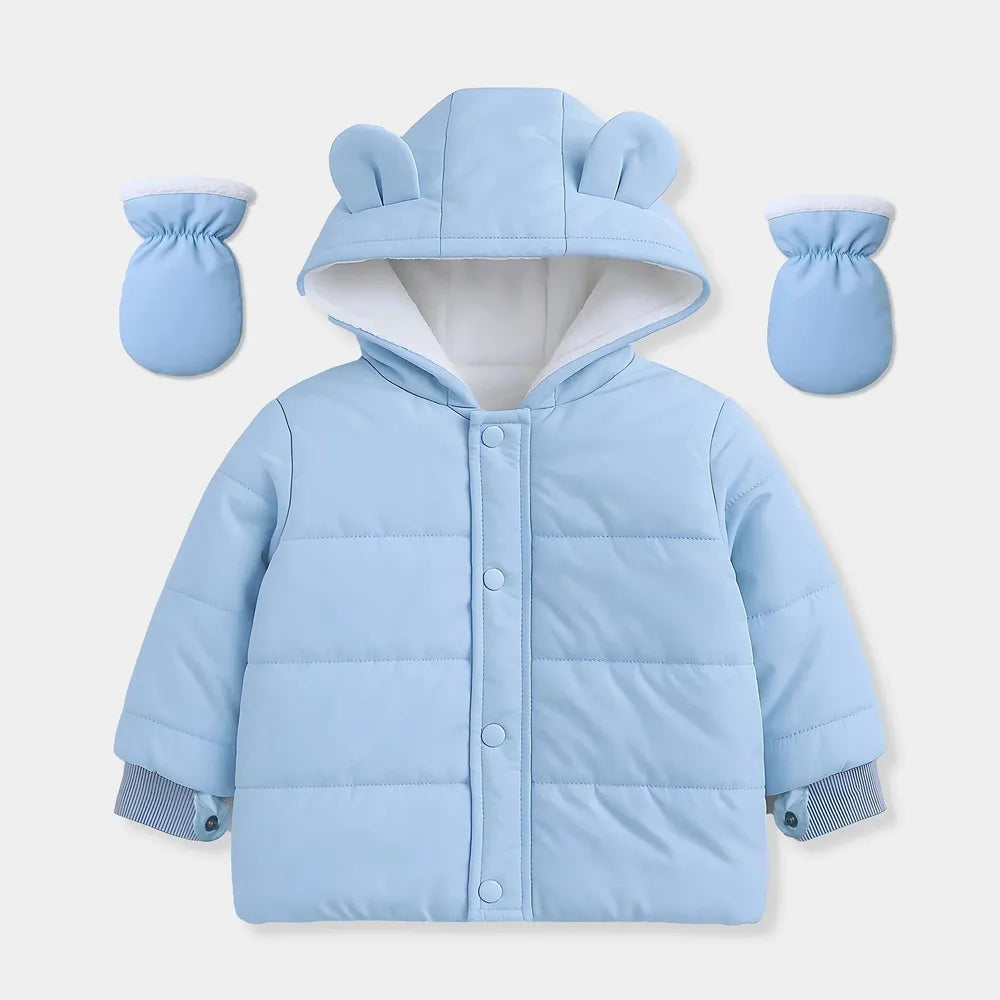 Mi Arcus Ns Jacket with Ribbed Cuffs, 3D Ear Hood & Detachable Mittens