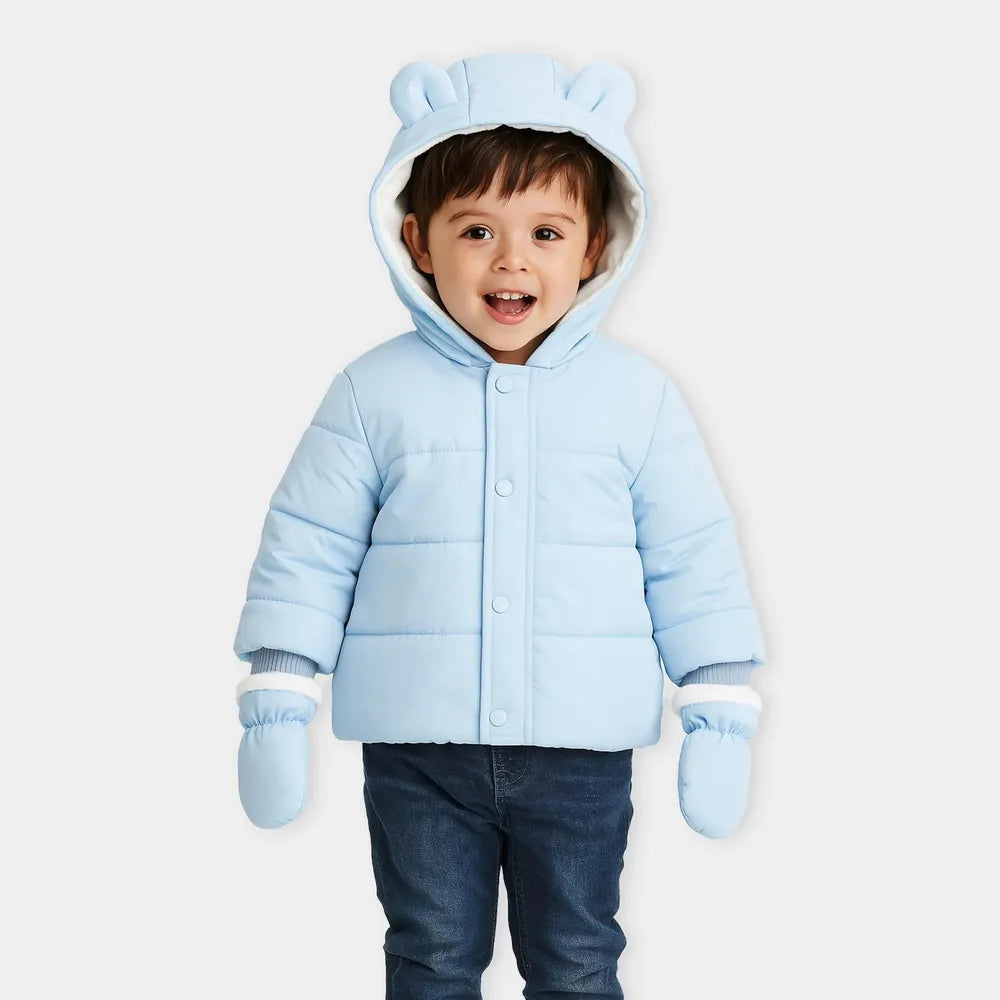 Mi Arcus Ns Jacket with Ribbed Cuffs, 3D Ear Hood & Detachable Mittens