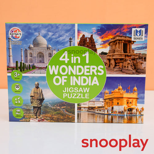 4 in 1 Wonders of India Jigsaw Puzzle - 140 Pieces (3-6 Years)