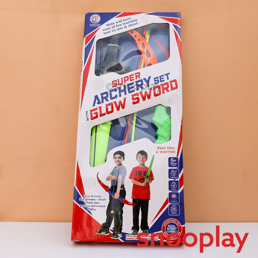 Ratna's 2-in-1 Super Archery & Glowing Sword Battle Set (5-10 Years)