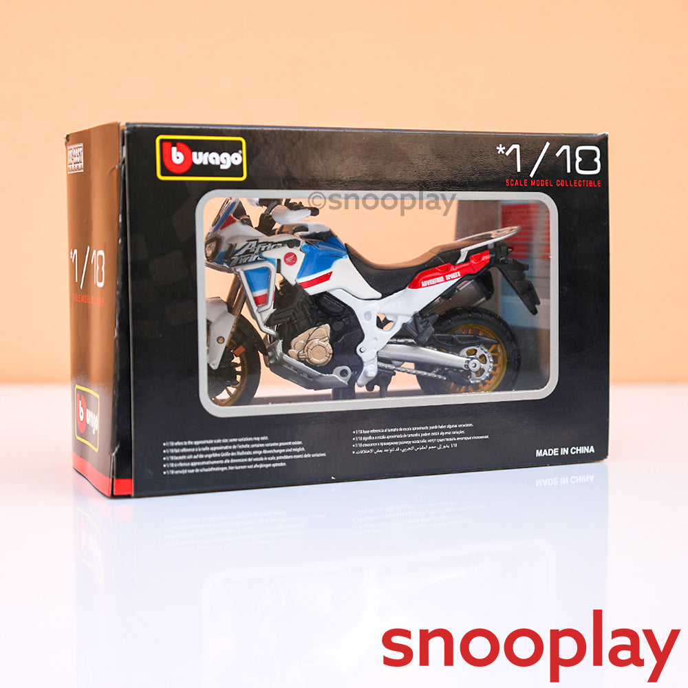 Original Licensed Honda Africa Twin Adventure Diecast Bike | 1:18 Scale (14 Years till Grown Ups)