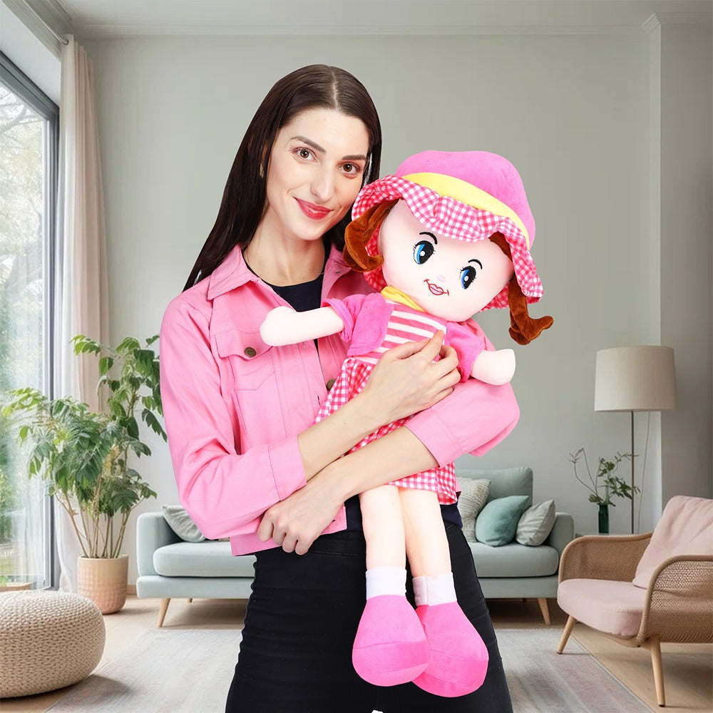 2.5 Feet Pink Super Soft Stuffed Huggable Girl Winky Doll | Washable