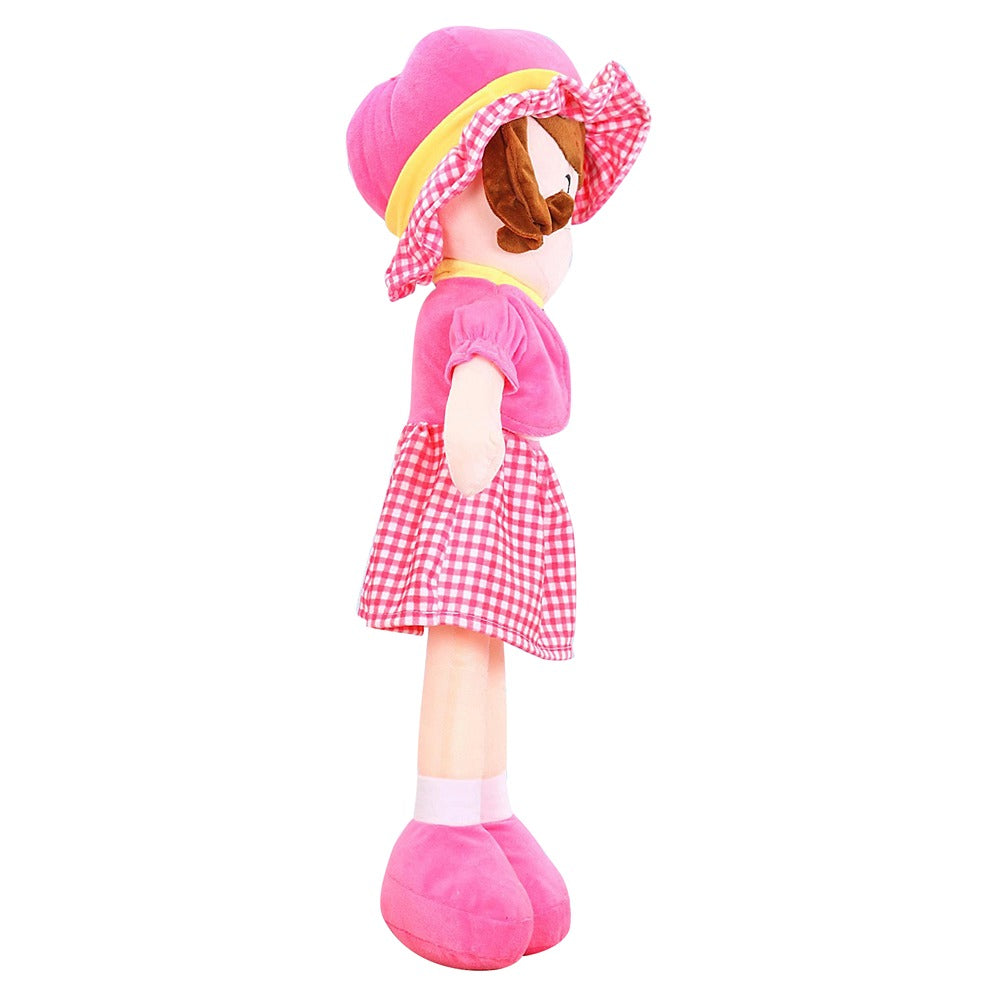 2.5 Feet Pink Super Soft Stuffed Huggable Girl Winky Doll | Washable