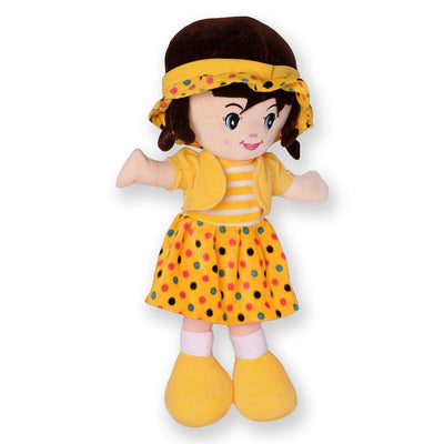 2.5 Feet Yellow Super Soft Stuffed Huggable Girl Winky Doll | Washable