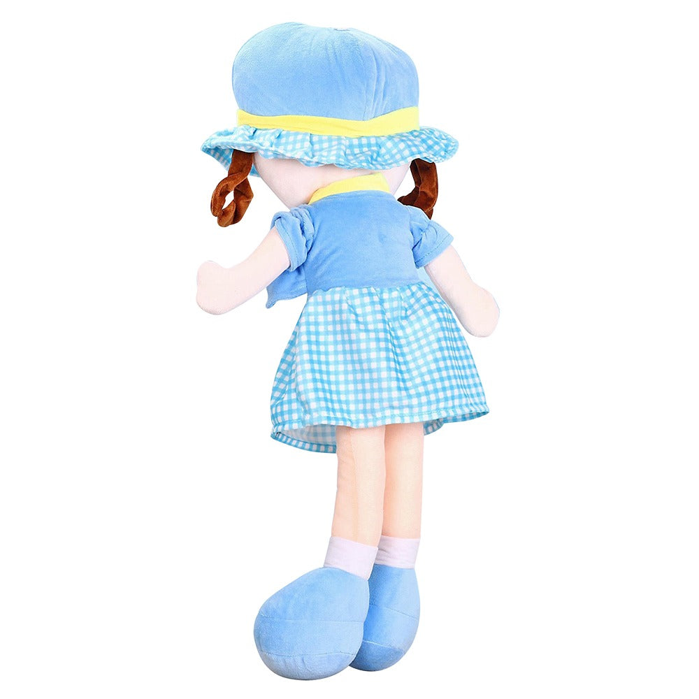 2.5 Feet Sky Blue Super Soft Stuffed Huggable Girl Winky Doll | Washable