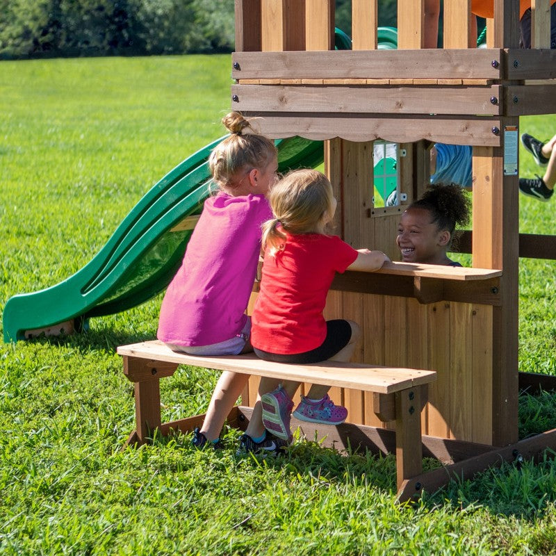 Lakewood Play Tower with Swings and Slide (COD Not Available)