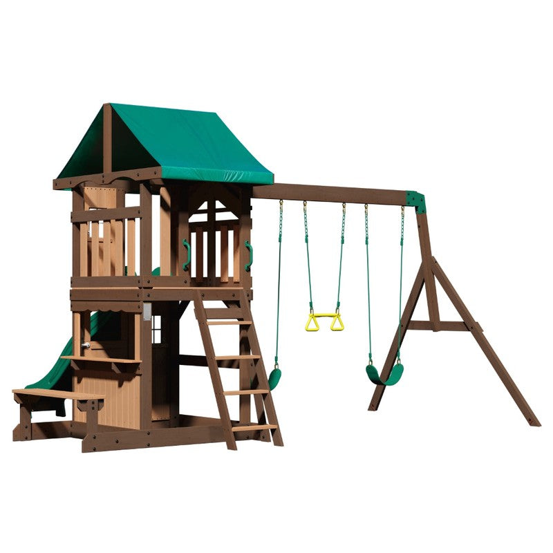 Lakewood Play Tower with Swings and Slide (COD Not Available)