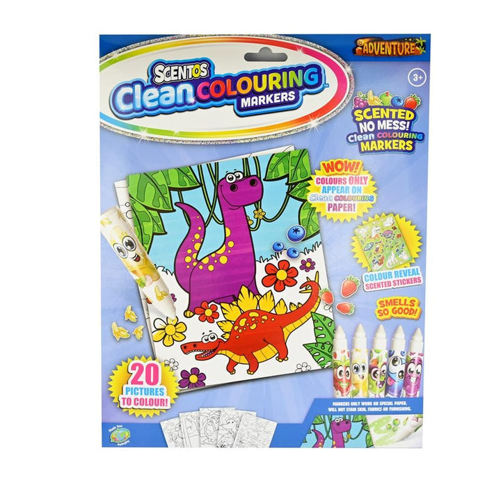 Scentos Clean Colouring Markers - Adventure (6-15 Years)