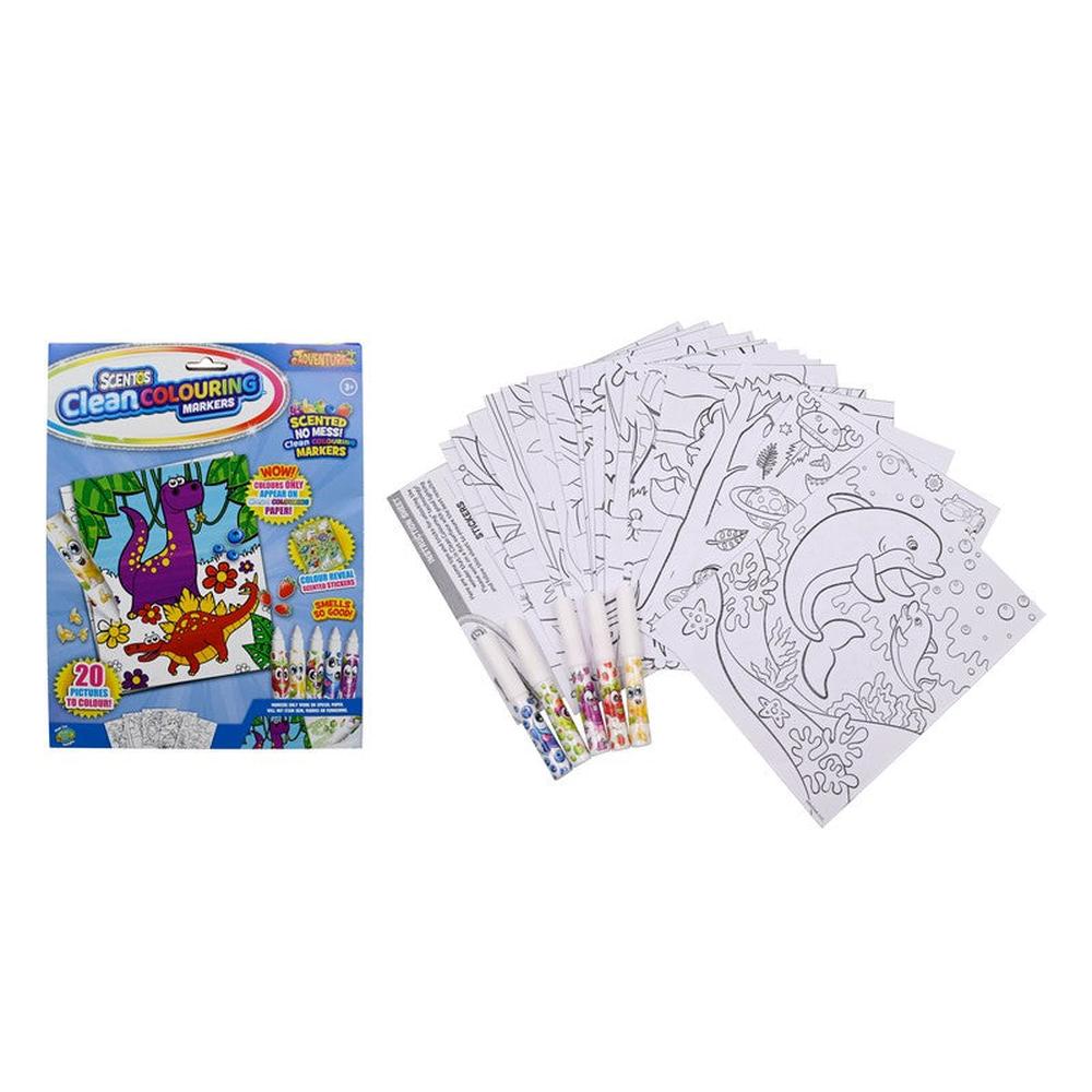 Scentos Clean Colouring Markers - Adventure (6-15 Years)