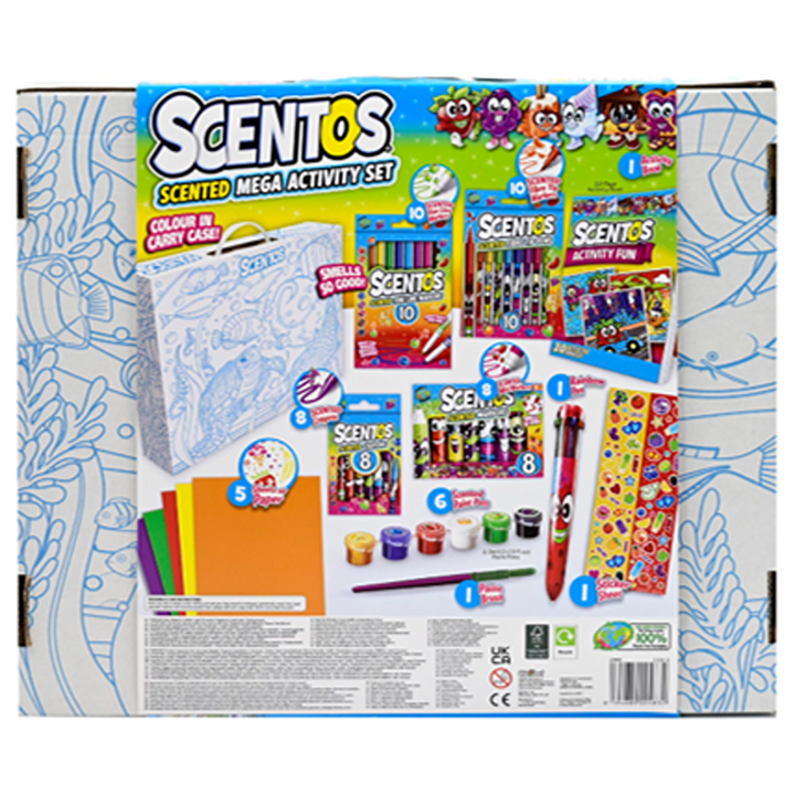 Scentos Scented Mega Activity Set 2.0 | Crayons, Markers, Paints & Stickers (3-12 Years)