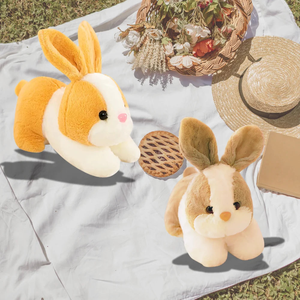 CuddleNest Cute Rabbit Soft Toy I Furry Stuffed Animal I  Extra Soft I Perfect for Kids - 32 cm (Brown))