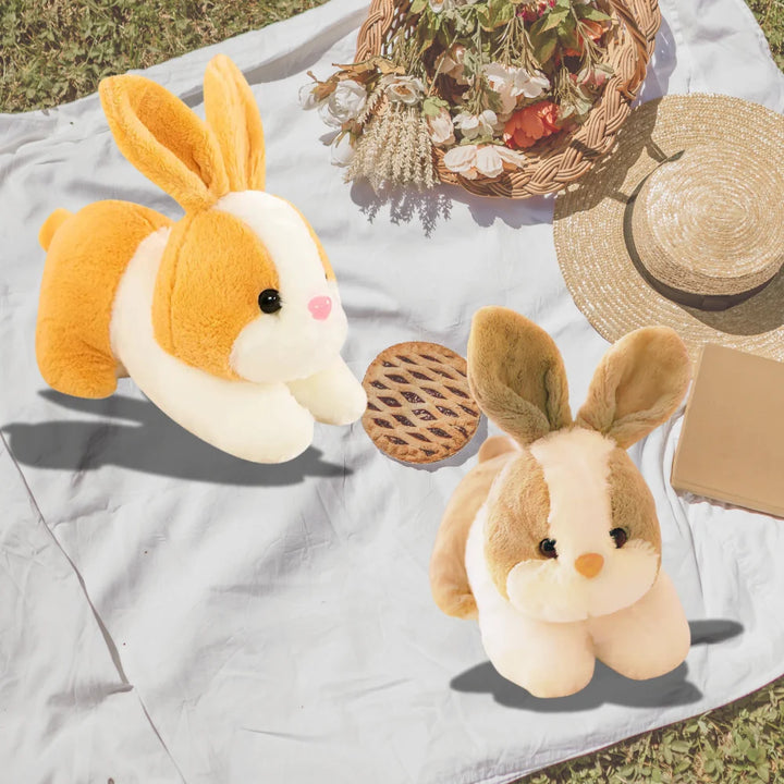 CuddleNest Cute Rabbit Soft Toy I Furry Stuffed Animal I  Extra Soft I Perfect for Kids - 32 cm (Brown))