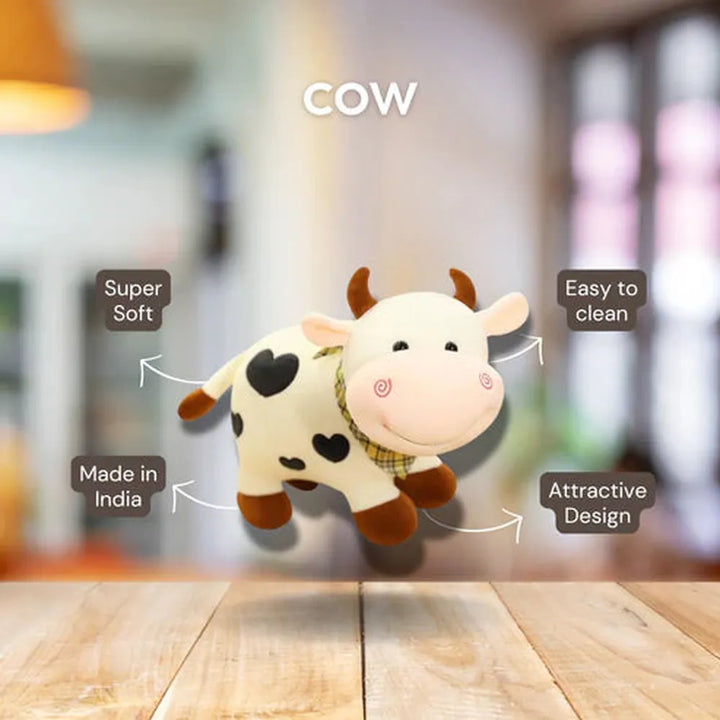 CuddleNest Cow Soft Toy - 25cm