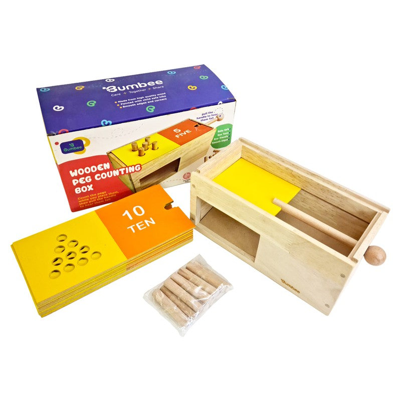 Wooden Peg Counting Box