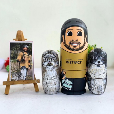Personalised Wooden Nesting Dolls (Set of 3) - COD Not Available