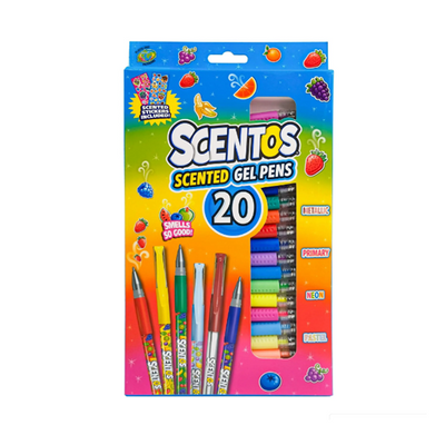 Scentos 20 Gel Pens With 2 Sticker Sheets