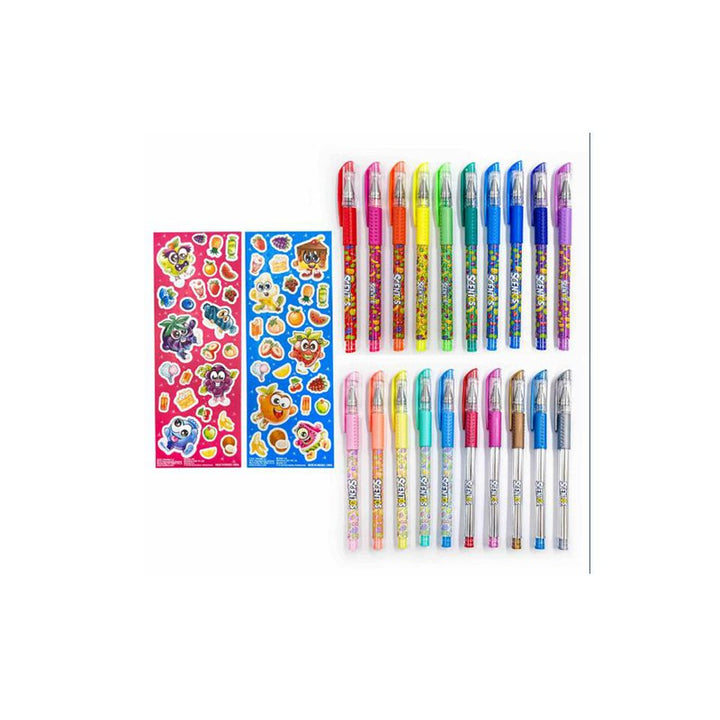 Scentos 20 Gel Pens With 2 Sticker Sheets