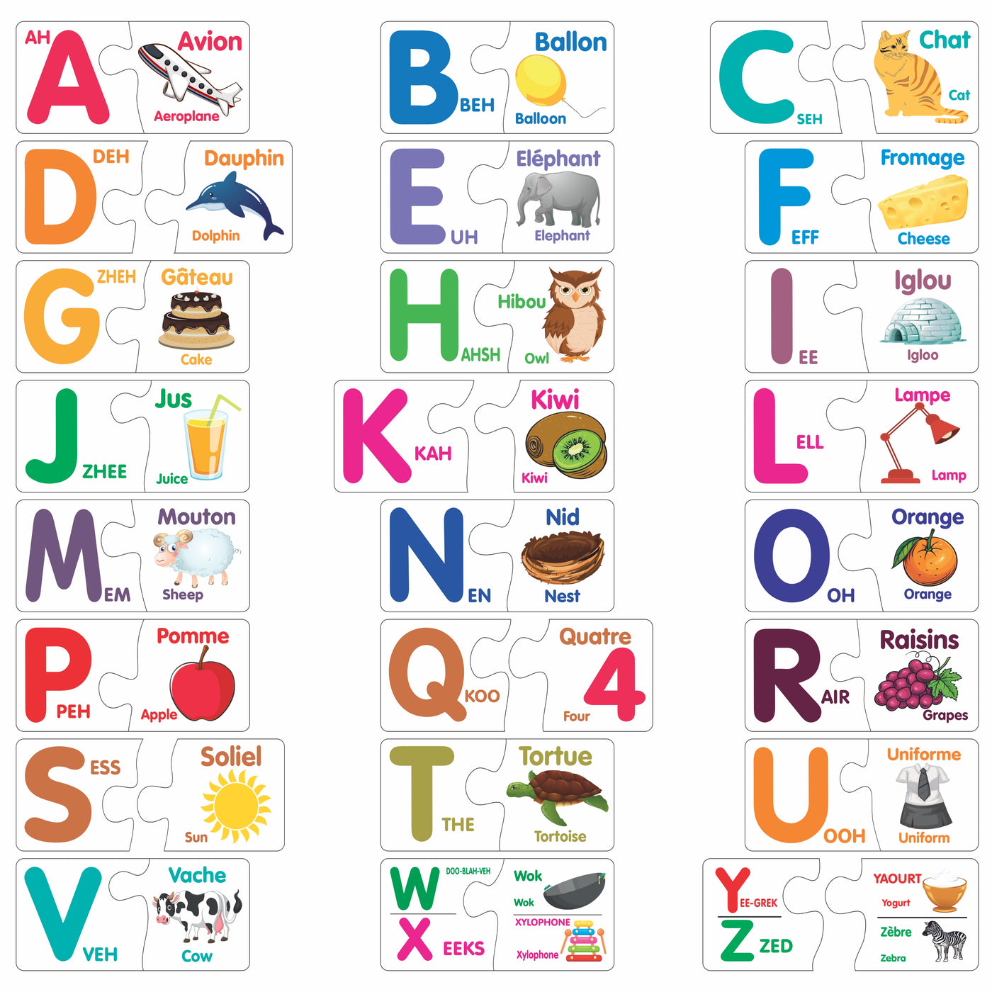 Alphabets Puzzle (English & French)
