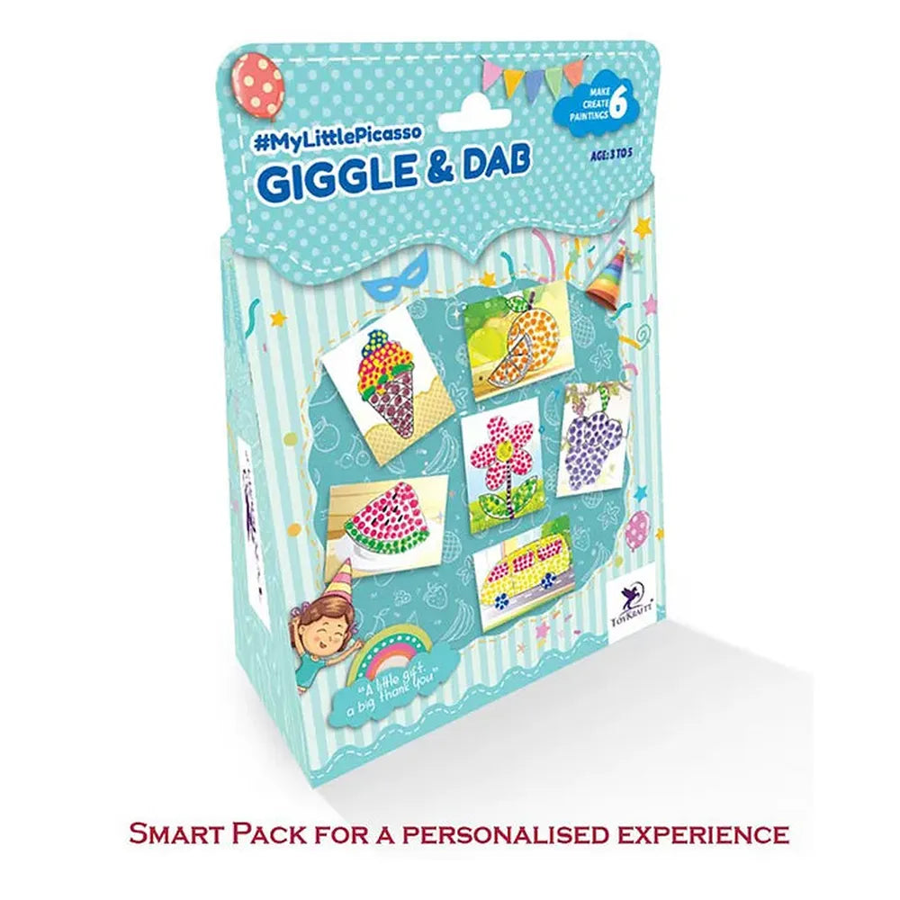 Toykraft My Little Picasso Giggle & Dab Painting Kit | Make & Create 6 Paintings | Creative Art & Craft Activity for Kids