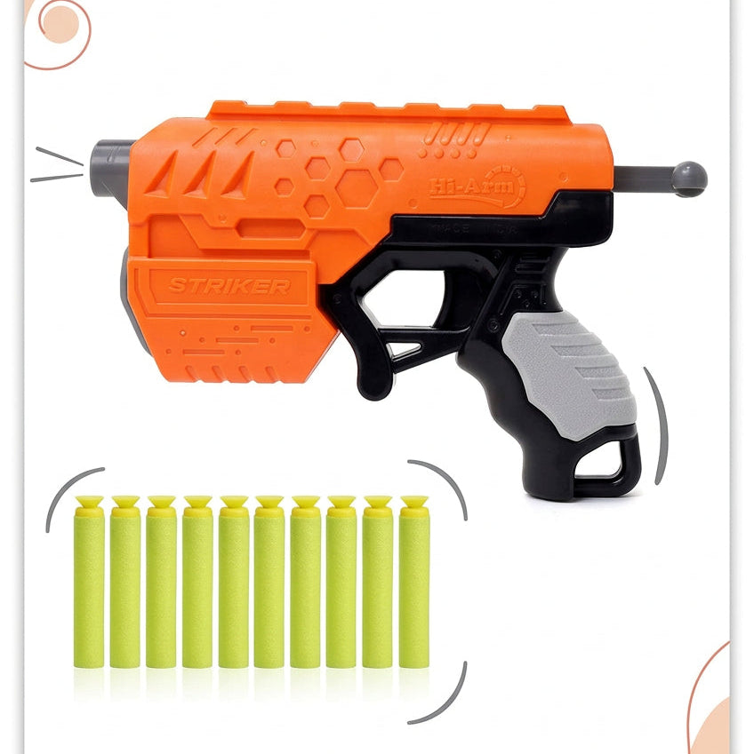 Chanak Hi Arm Stricker Blaster with 10 Soft Bullets | High Performance High Range