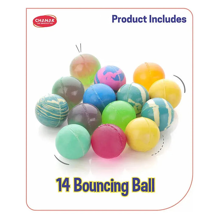 Aditi Toys Pack of 14 Bouncing Ball with Glow in Dark