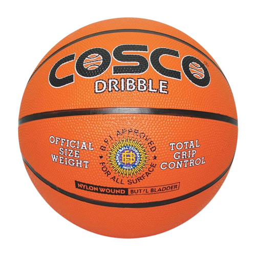 Cosco Basketball Dribble Size 6 - Enhanced Grip Rubber Ball - 13023 (12-14 Years)