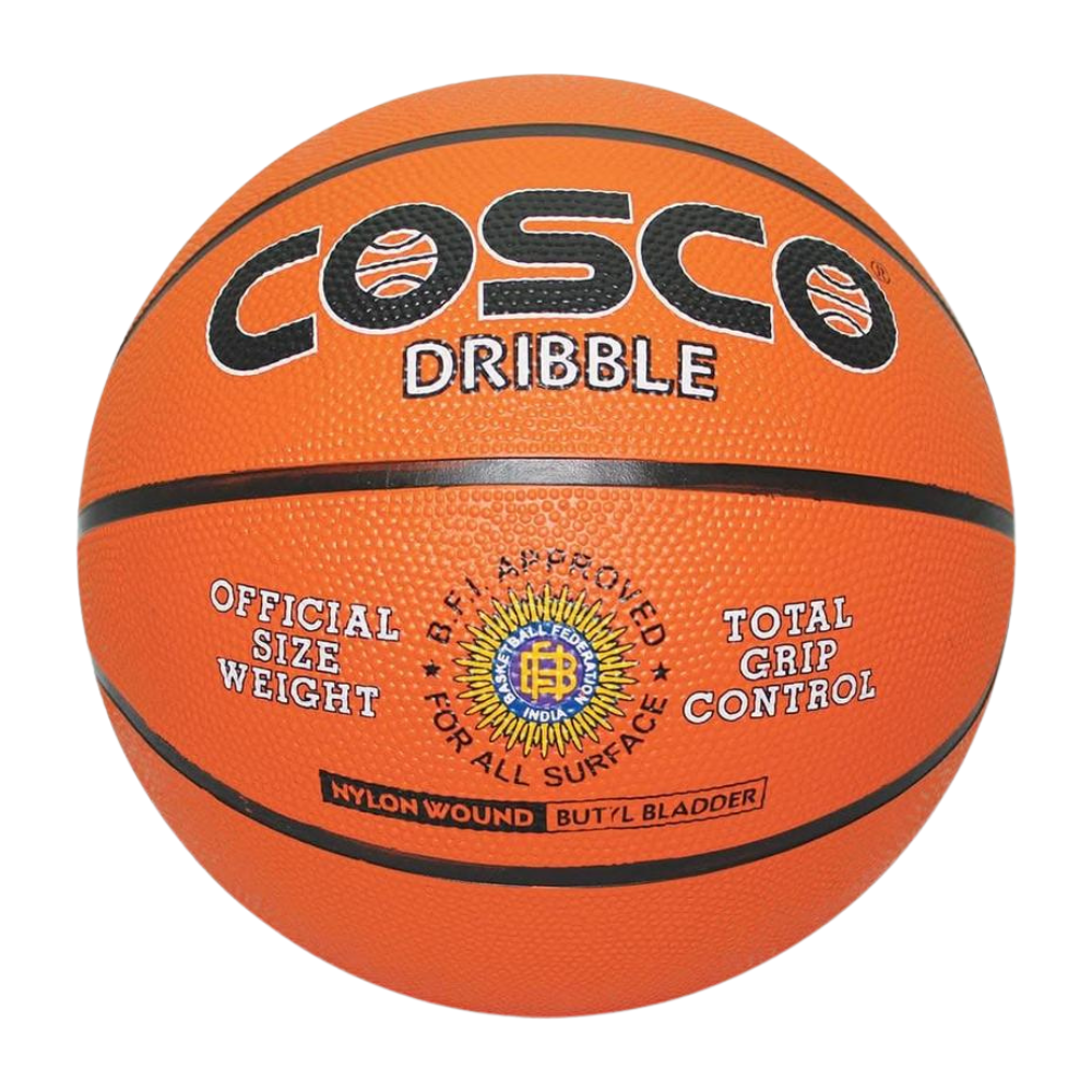 Cosco Basketball Dribble Size 6 - Enhanced Grip Rubber Ball - 13023 (12-14 Years)