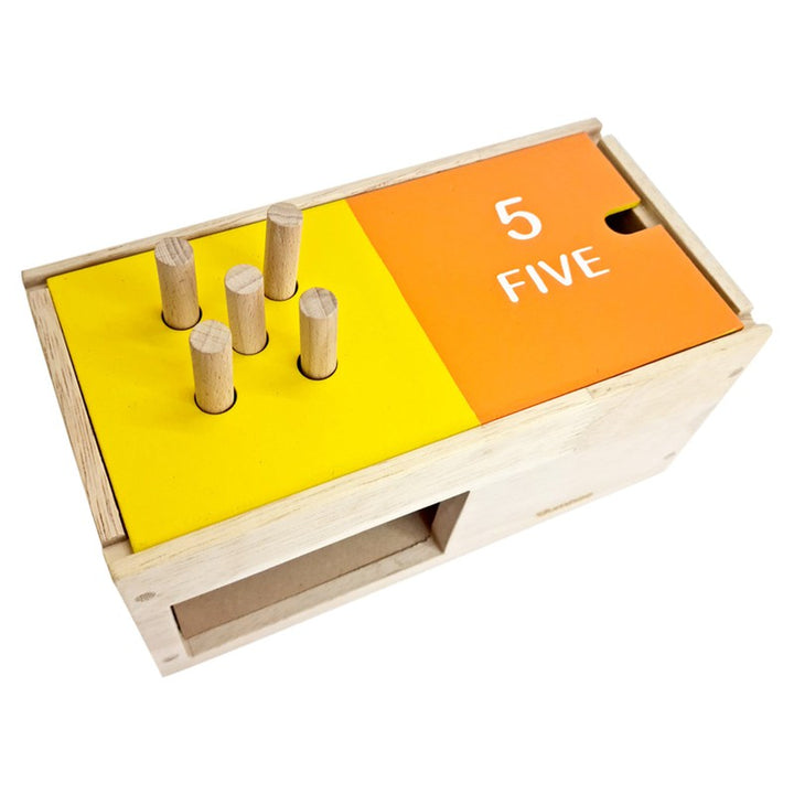 Wooden Peg Counting Box