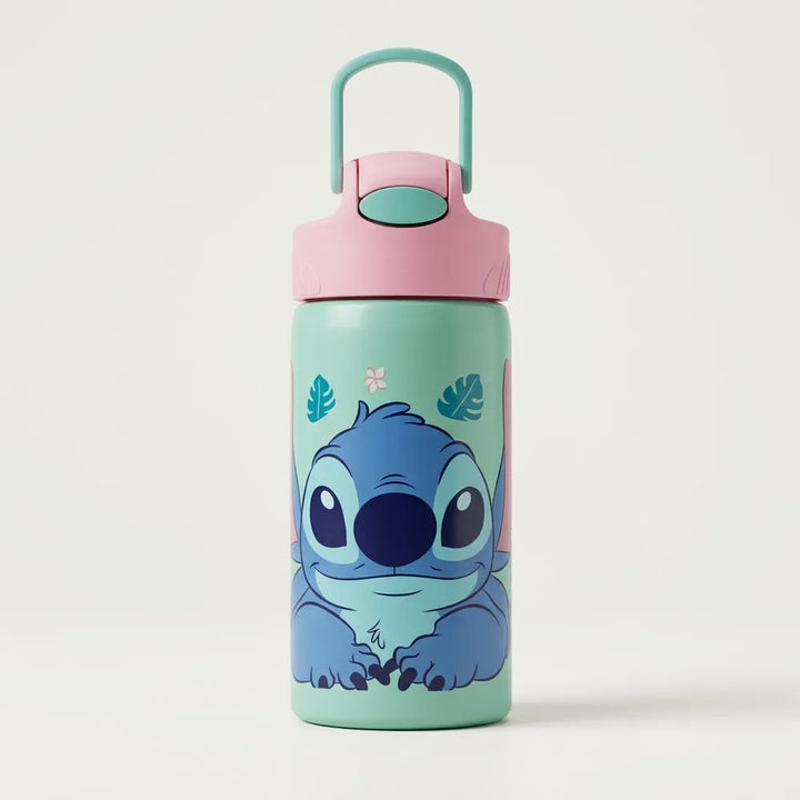 Licensed Disney Stitch Sipper Water Bottle for Kids | 400 ml | Stylish & Portable Bottle - Blue