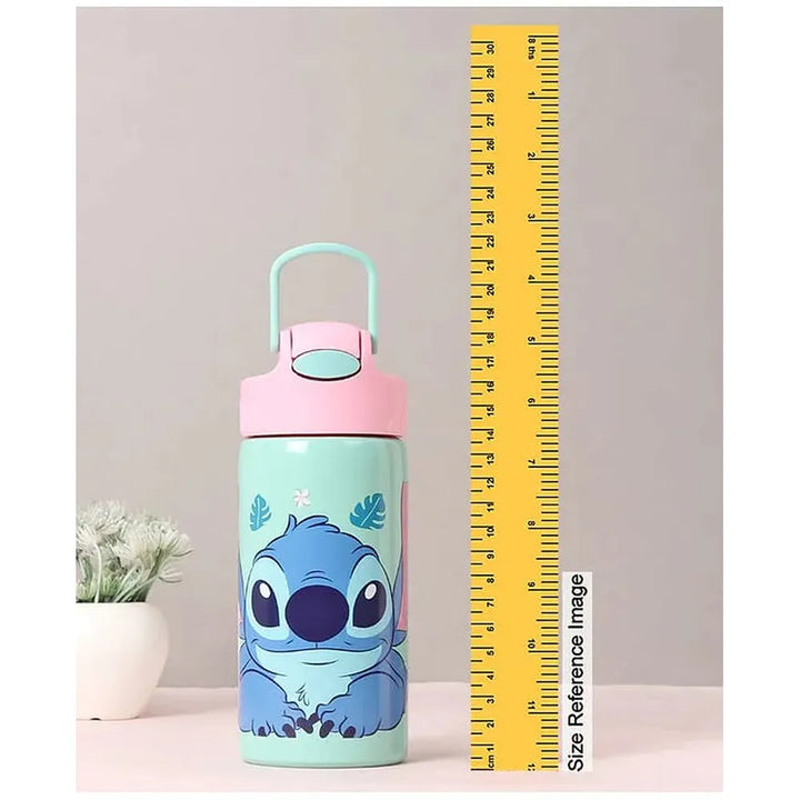 Licensed Disney Stitch Sipper Water Bottle for Kids | 400 ml | Stylish & Portable Bottle - Blue